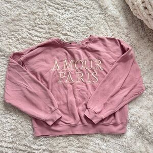 H&M Divided Pink Fleece-Lined Sweatshirt